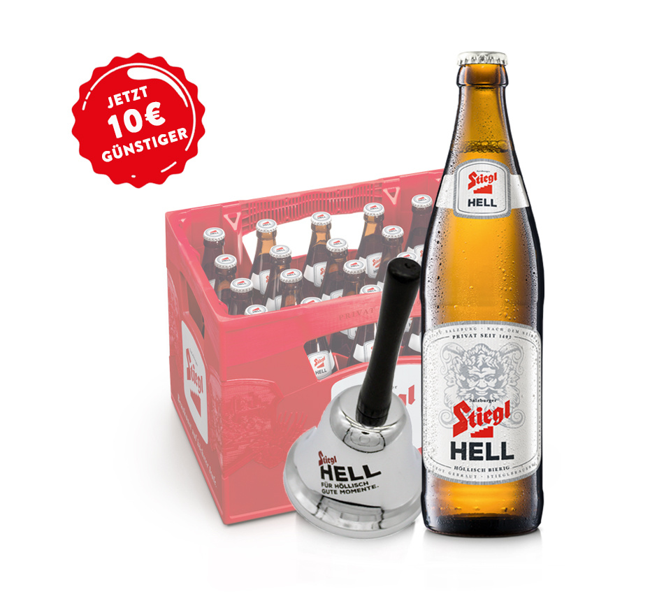 Höllische Kombi Kiste Stiegl Hell & Glocke
