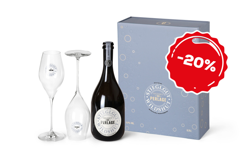 Geschenkverpackung mit Flasche