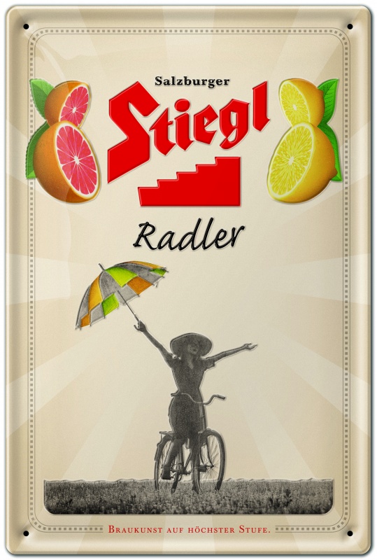 Schild Radlerin