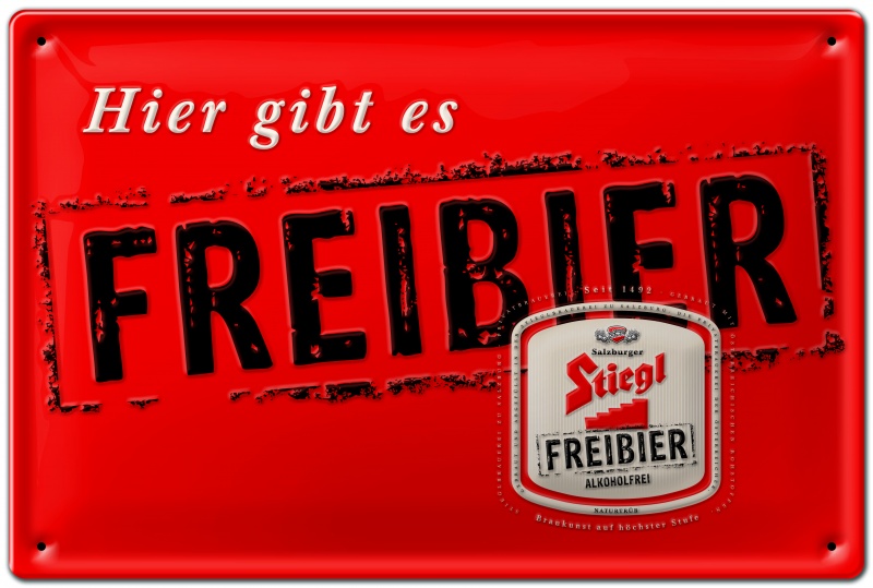 Schild Freibier